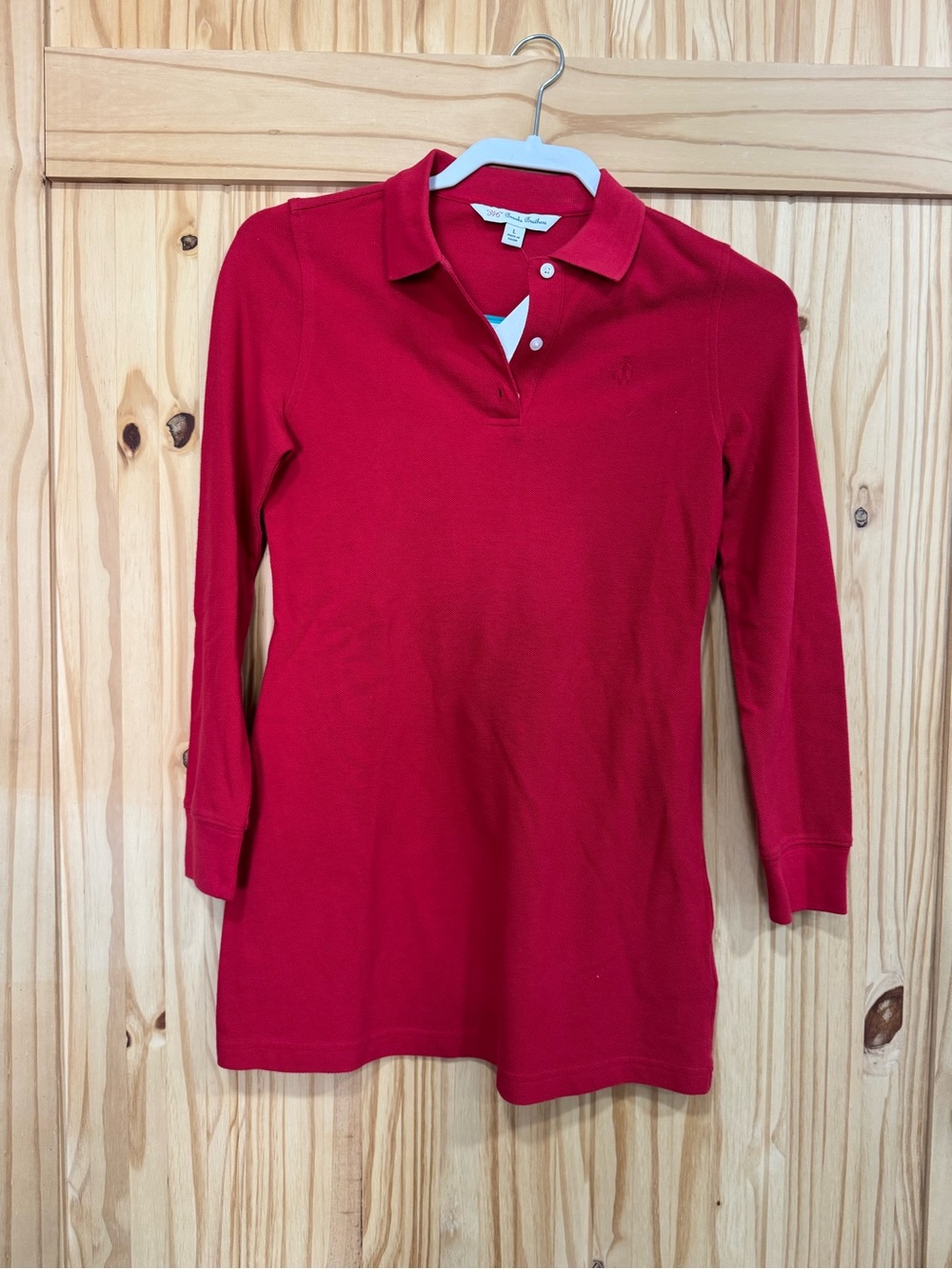 Brooks Brothers Red Long-Sleeve Polo T-Shirt